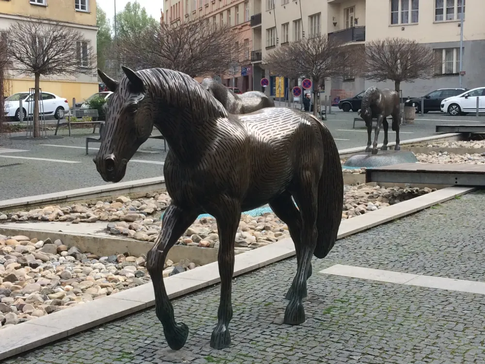 Horses of Michal Gabriel on Šabata Square