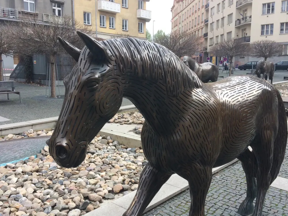 Horses of Michal Gabriel on Šabata Square