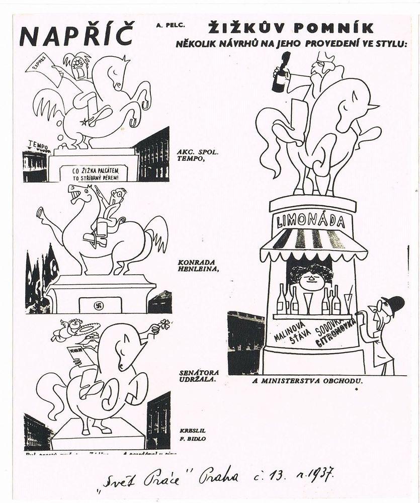 Jan Žižka z Trocnova u Národního památníku na Vítkově